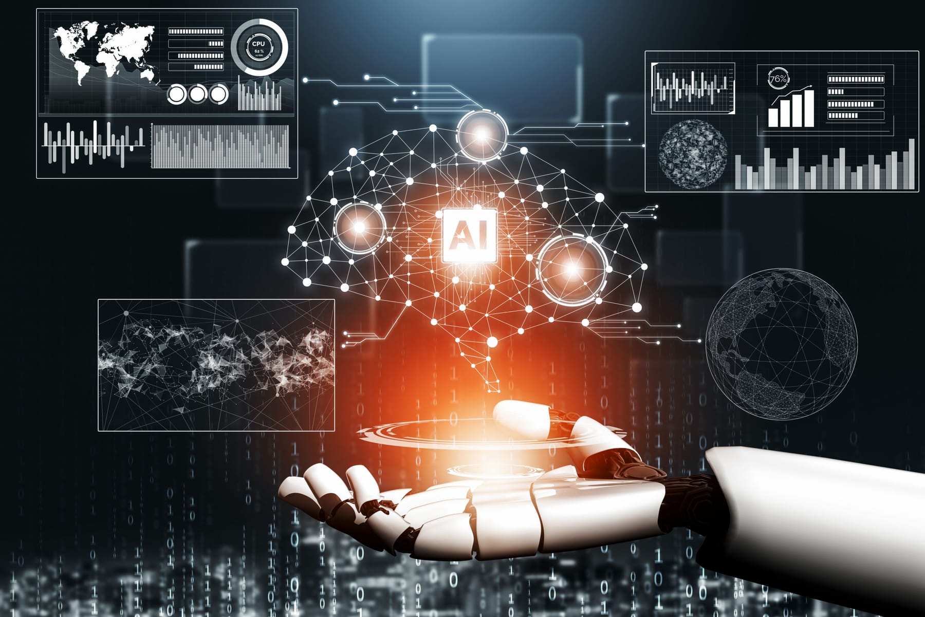 Enterprise AI automation in a modern business setting